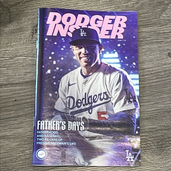 Los Angeles Dodgers Program June 2024.  Freddie Freeman - Picture 1 of 2